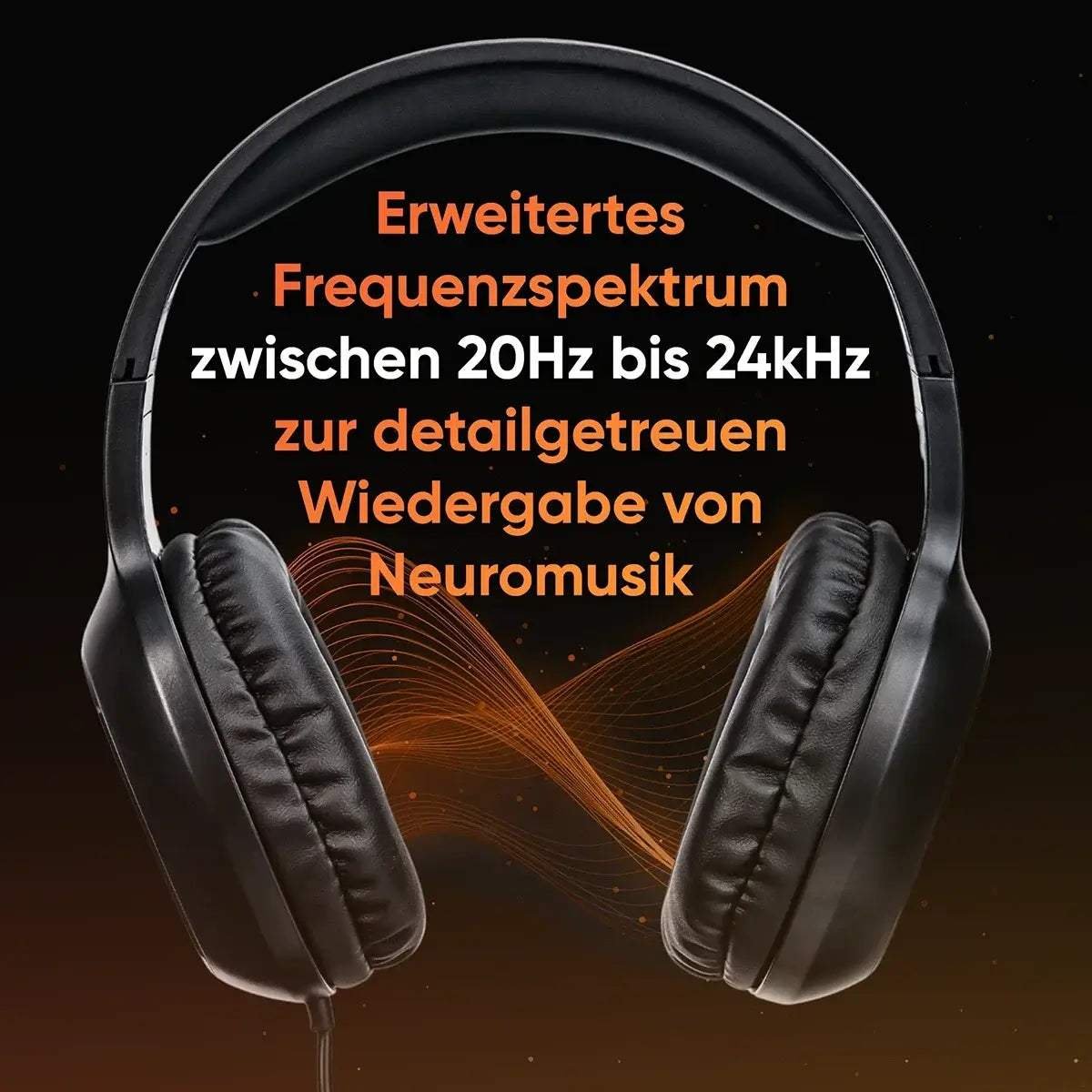 Frequenzspektrum des neowake Kopfhörers von 20 Hz bis 24 kHz