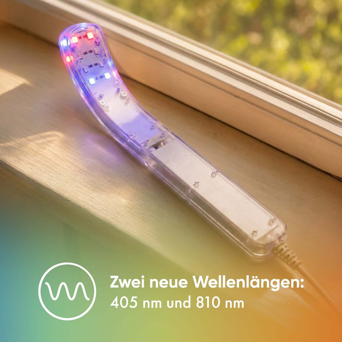 Chroma Mund Applikator liegt auf Fensterbank