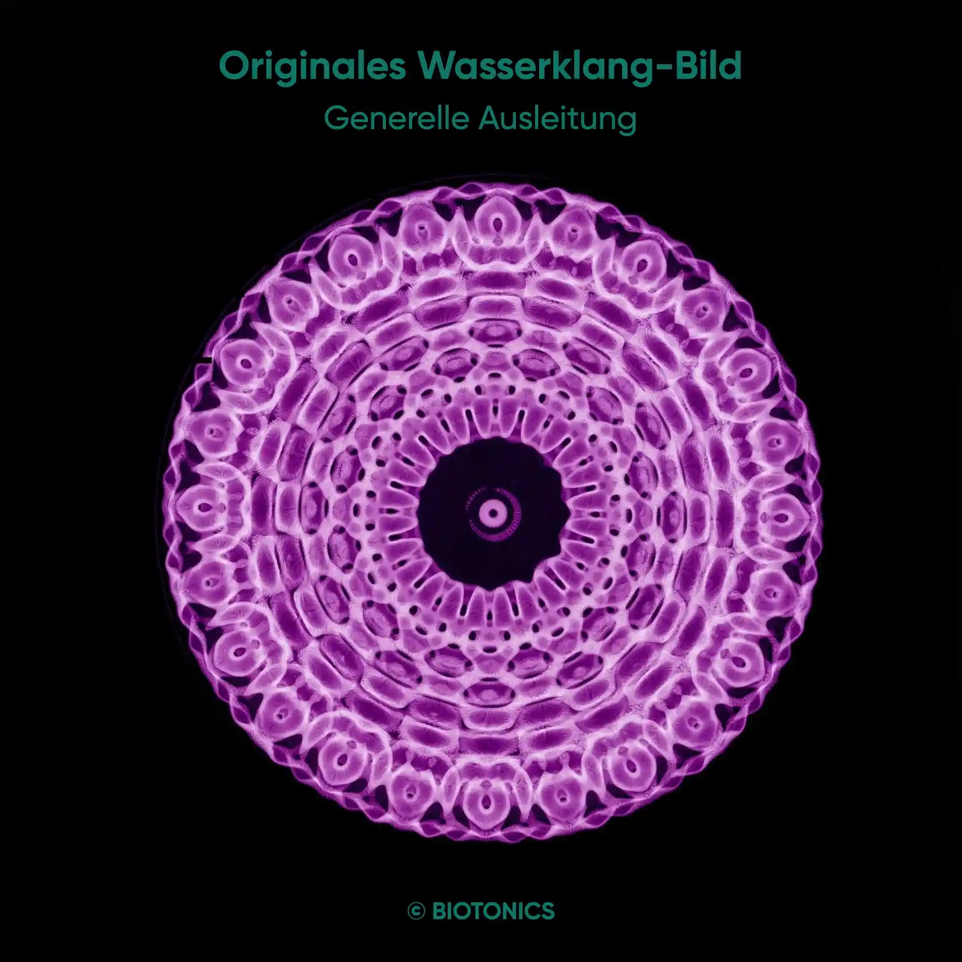 Wasserklang-Bild einer BIOTONICS Session in Violett