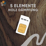 Holz Dämpfung Chipkarte - 5 Elemente